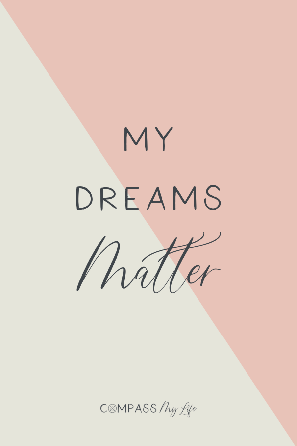 My Dreams Matter... The sooner you believe it, the sooner you can unlock your confident self... #compassmylife